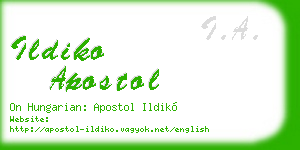 ildiko apostol business card