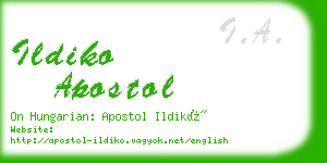 ildiko apostol business card